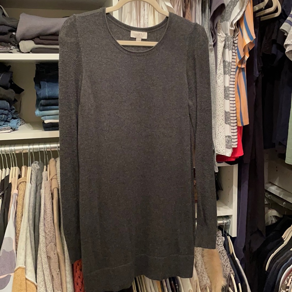 Dark Gray long sleeve lightweight sweater